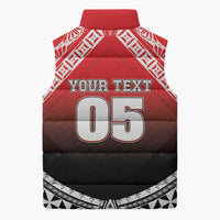 Custom Rugby Tonga MMT Sleeveless Puffer Jacket Mana O Tonga - Polynesian Pride