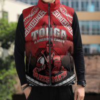 Custom Rugby Tonga MMT Sleeveless Puffer Jacket Mana O Tonga - Polynesian Pride