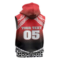 Custom Rugby Tonga MMT Sleeveless Zip Hoodie Mana O Tonga - Polynesian Pride
