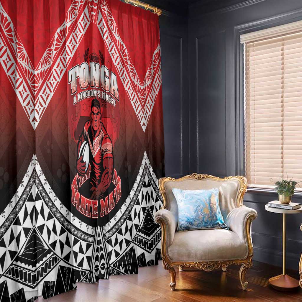 Rugby Tonga MMT Window Curtain Mana O Tonga - Polynesian Pride