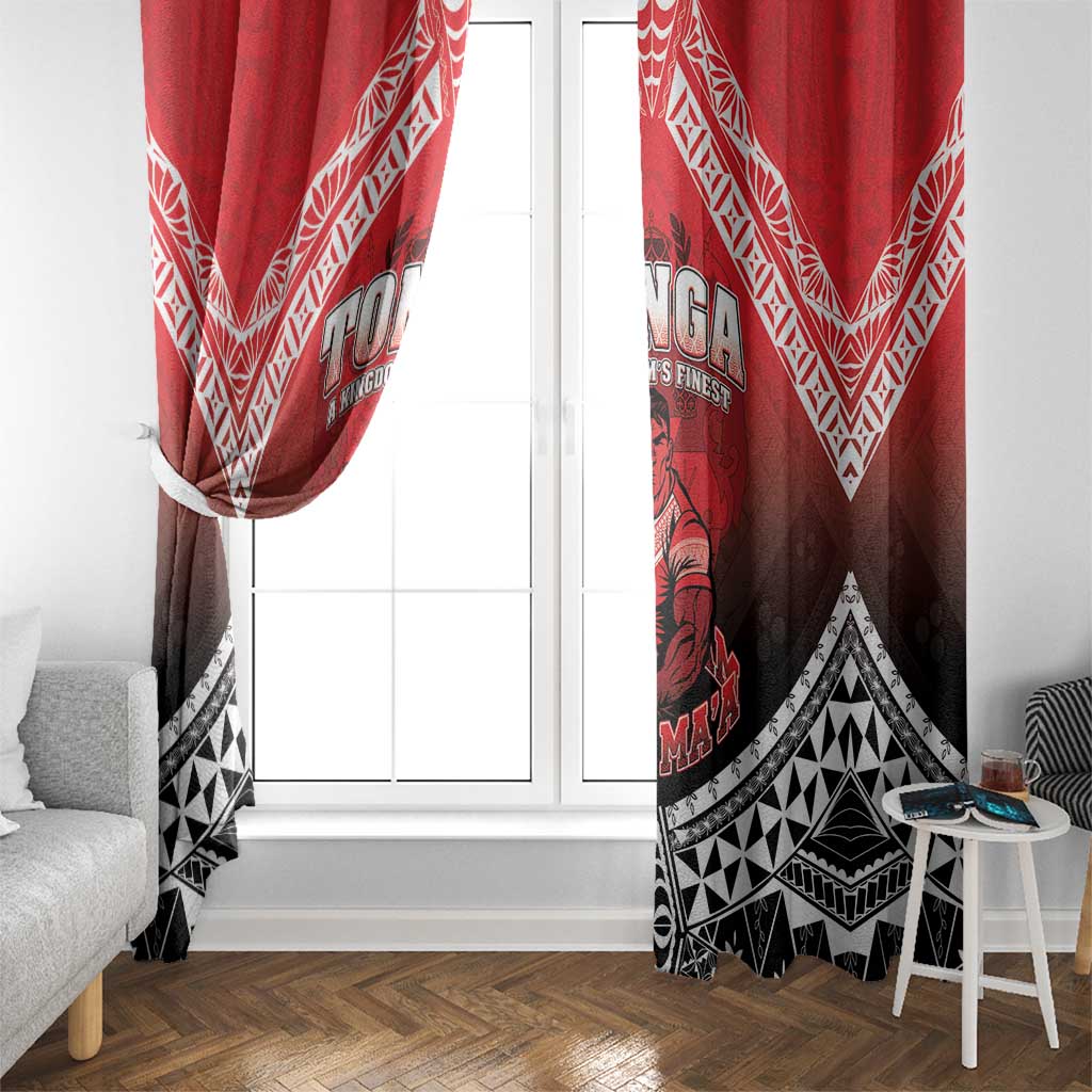 Rugby Tonga MMT Window Curtain Mana O Tonga - Polynesian Pride