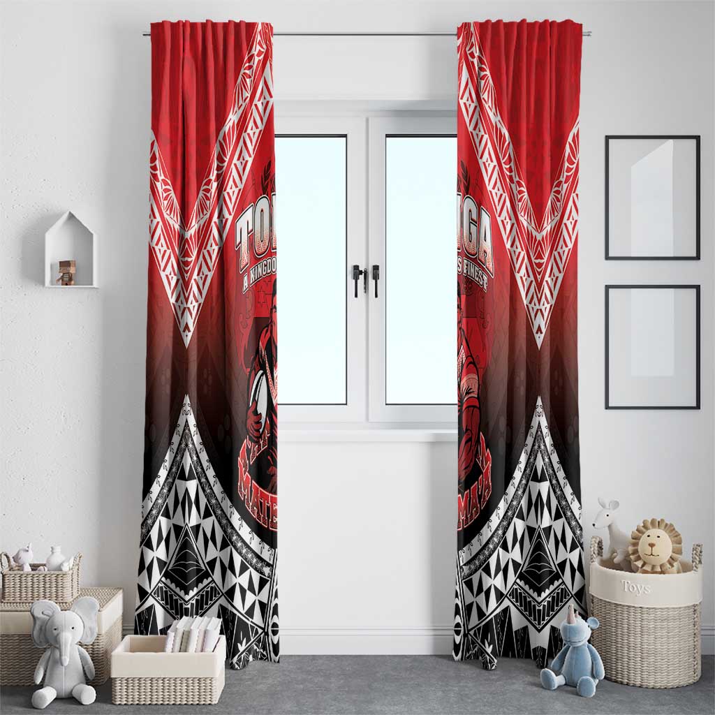Rugby Tonga MMT Window Curtain Mana O Tonga - Polynesian Pride