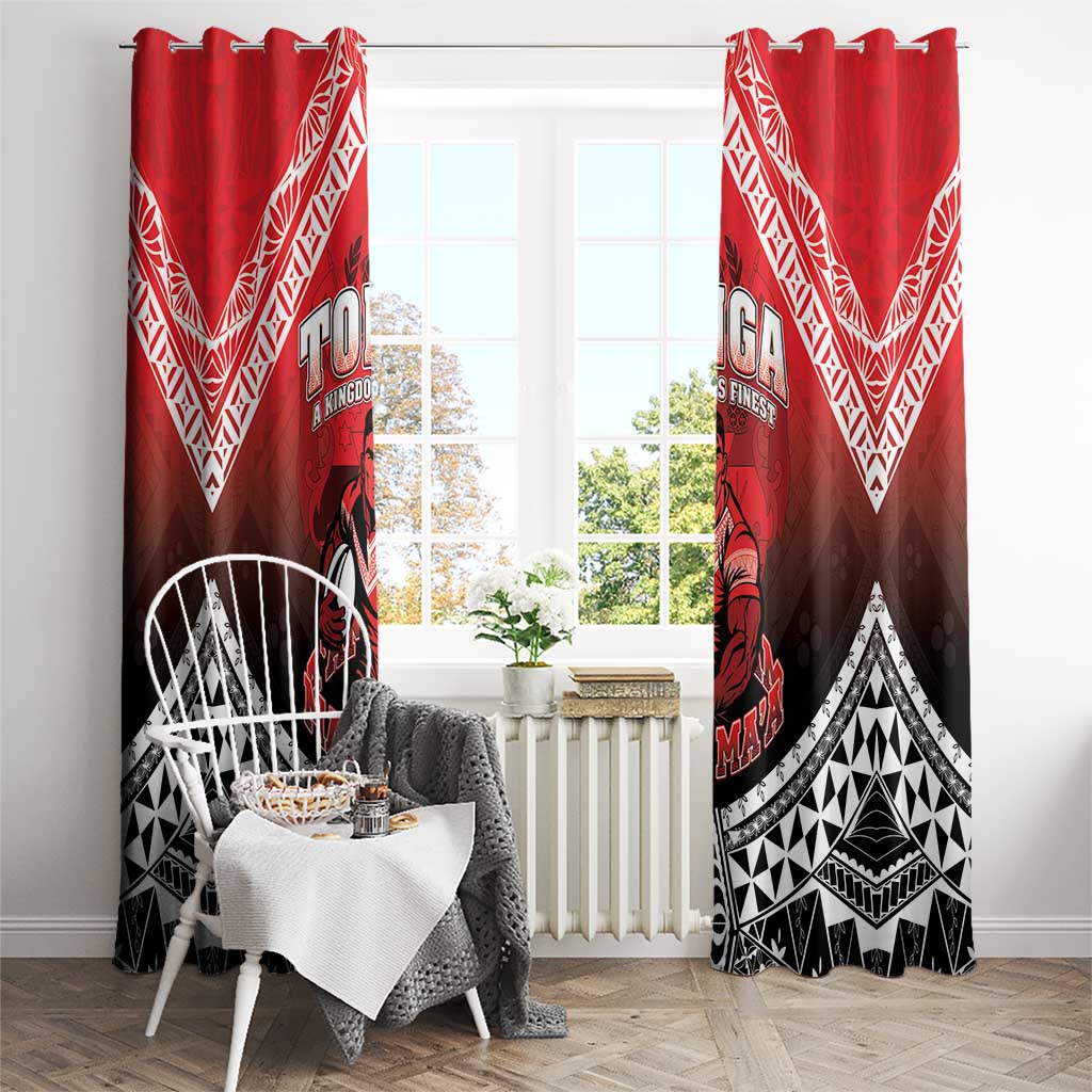 Rugby Tonga MMT Window Curtain Mana O Tonga - Polynesian Pride