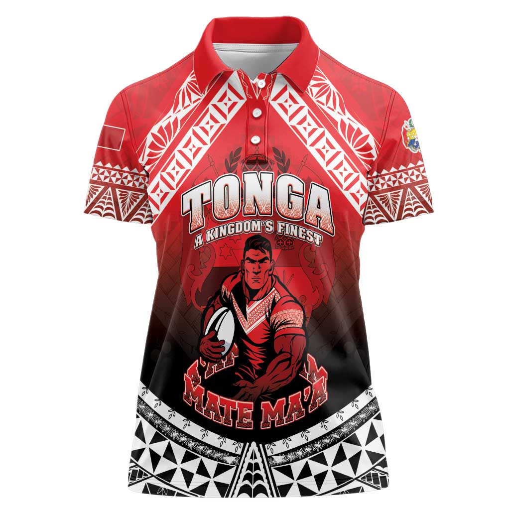 Custom Rugby Tonga MMT Women Polo Shirt Mana O Tonga - Polynesian Pride