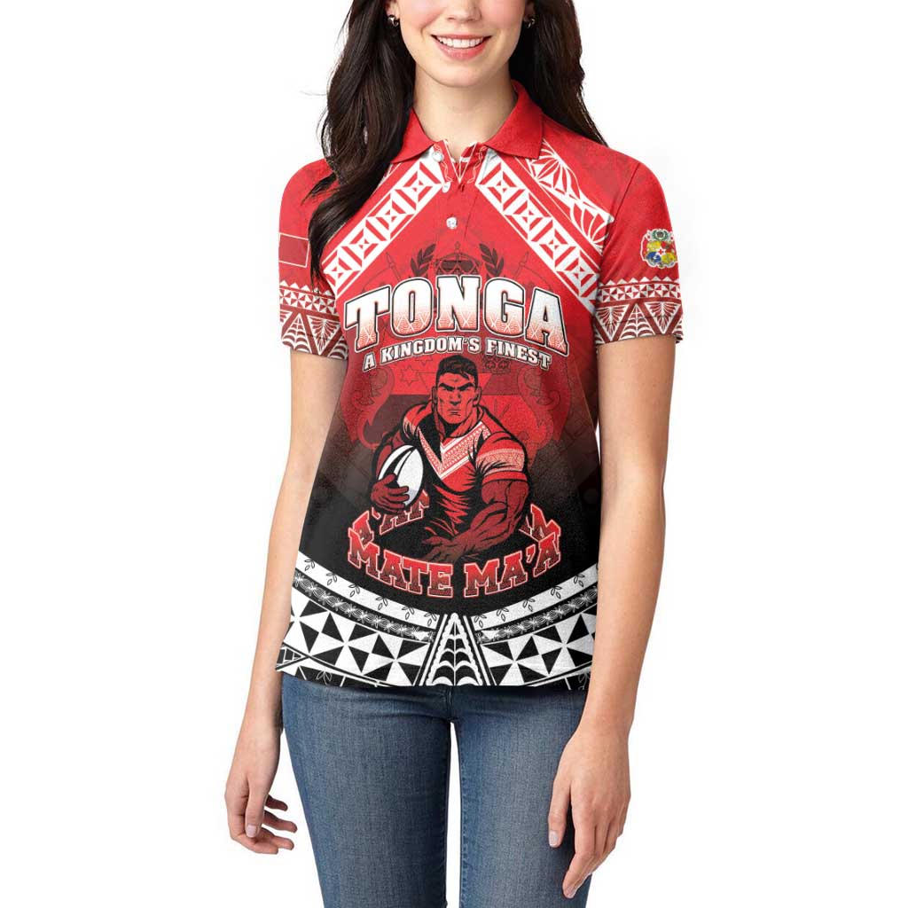 Custom Rugby Tonga MMT Women Polo Shirt Mana O Tonga - Polynesian Pride