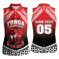 Custom Rugby Tonga MMT Women Sleeveless Polo Shirt Mana O Tonga - Polynesian Pride