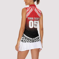 Custom Rugby Tonga MMT Women Sleeveless Polo Shirt Mana O Tonga - Polynesian Pride