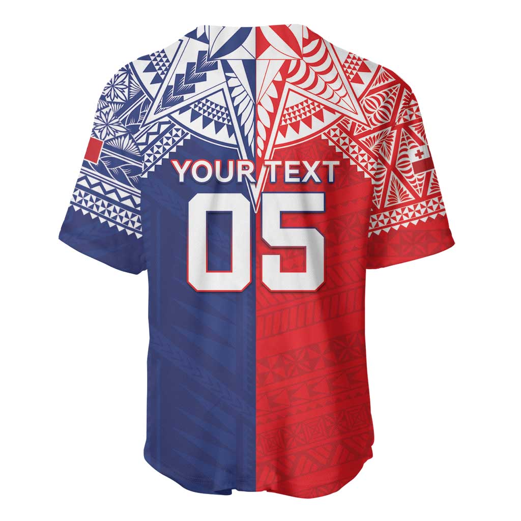 Custom Rugby Samoa And Tonga Baseball Jersey Toa Samoa With Mate Maa - Polynesian Pride
