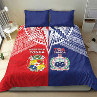 Rugby Samoa And Tonga Bedding Set Toa Samoa With Mate Maa - Polynesian Pride
