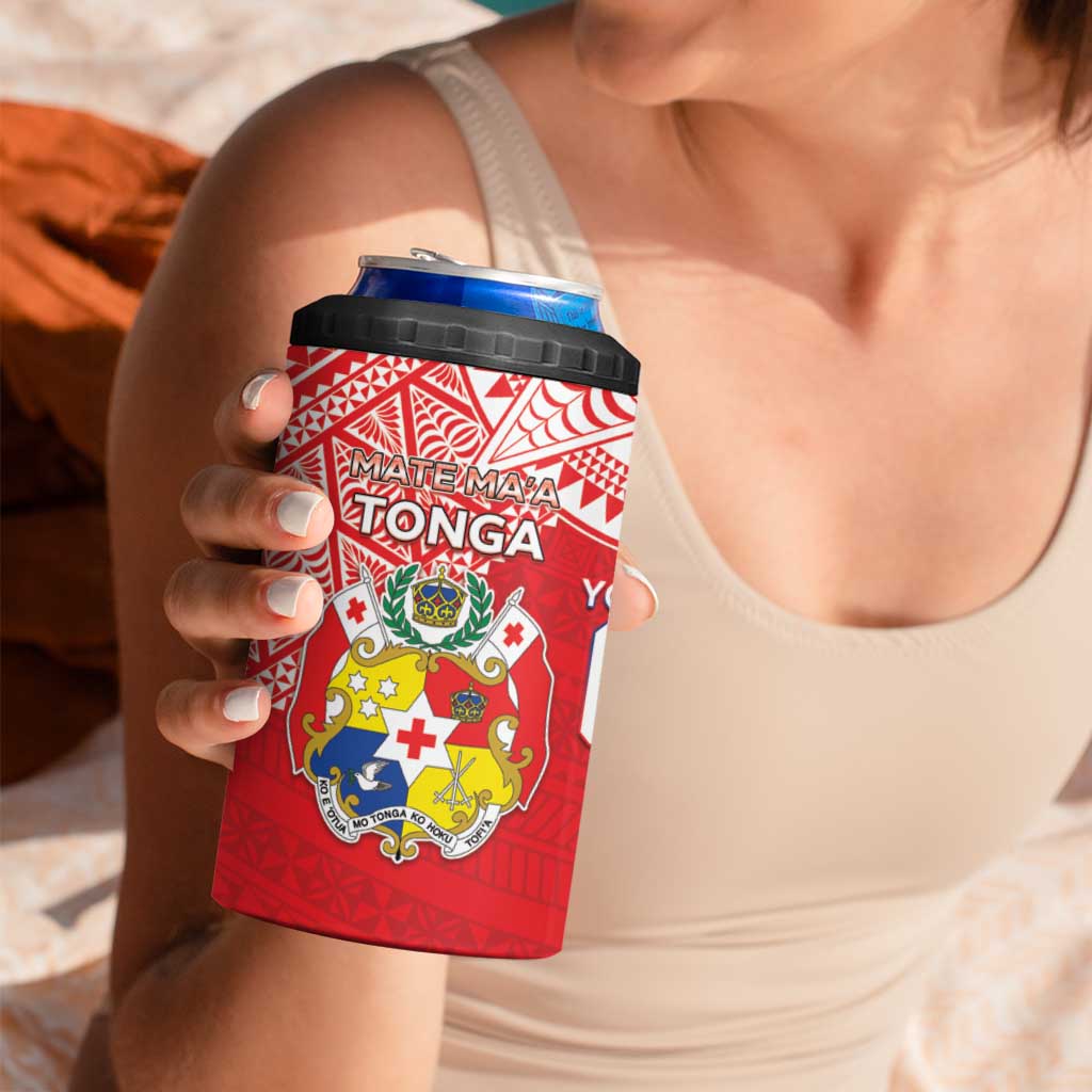 Custom Rugby Samoa And Tonga 4 in 1 Can Cooler Tumbler Toa Samoa With Mate Maa - Polynesian Pride