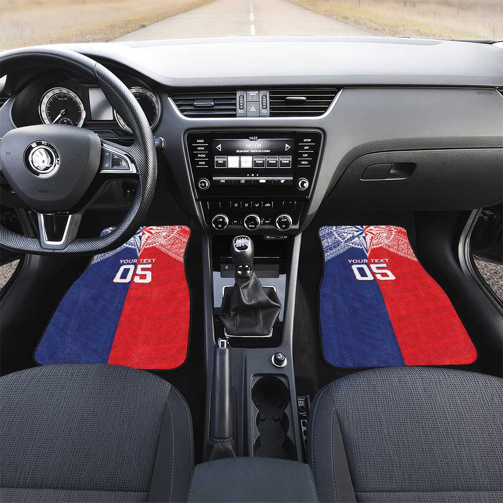 Custom Rugby Samoa And Tonga Car Mats Toa Samoa With Mate Maa - Polynesian Pride