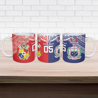 Custom Rugby Samoa And Tonga Ceramic Mug Toa Samoa With Mate Maa - Polynesian Pride