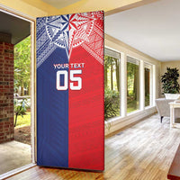 Custom Rugby Samoa And Tonga Door Cover Toa Samoa With Mate Maa - Polynesian Pride