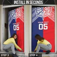 Custom Rugby Samoa And Tonga Door Cover Toa Samoa With Mate Maa - Polynesian Pride