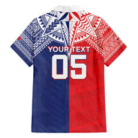 Custom Rugby Samoa And Tonga Family Matching Long Sleeve Bodycon Dress and Hawaiian Shirt Toa Samoa With Mate Maa - Polynesian Pride