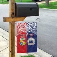 Rugby Samoa And Tonga Garden Flag Toa Samoa With Mate Maa - Polynesian Pride