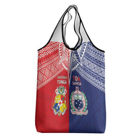 Rugby Samoa And Tonga Grocery Bag Toa Samoa With Mate Maa - Polynesian Pride