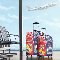 Rugby Samoa And Tonga Luggage Cover Toa Samoa With Mate Maa - Polynesian Pride