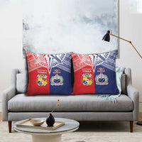 Rugby Samoa And Tonga Pillow Cover Toa Samoa With Mate Maa - Polynesian Pride