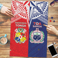 Rugby Samoa And Tonga Puzzle Toa Samoa With Mate Maa - Polynesian Pride