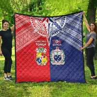 Rugby Samoa And Tonga Quilt Toa Samoa With Mate Maa - Polynesian Pride
