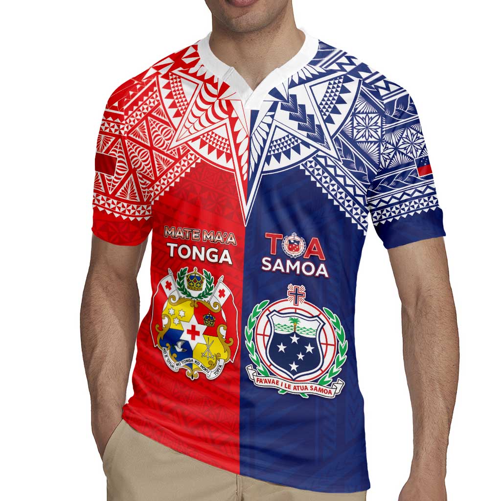 Custom Rugby Samoa And Tonga Rugby Jersey Toa Samoa With Mate Maa - Polynesian Pride