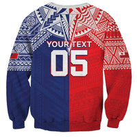 Custom Rugby Samoa And Tonga Sweatshirt Toa Samoa With Mate Maa - Polynesian Pride