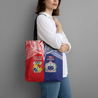 Rugby Samoa And Tonga Tote Bag Toa Samoa With Mate Maa - Polynesian Pride