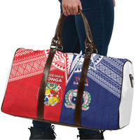 Rugby Samoa And Tonga Travel Bag Toa Samoa With Mate Maa - Polynesian Pride