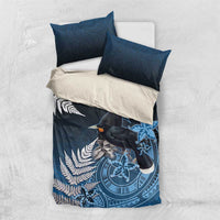 New Zealand Huia Bird Bedding Set Aotearoa Maori Pattern