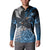 New Zealand Huia Bird Button Sweatshirt Aotearoa Maori Pattern