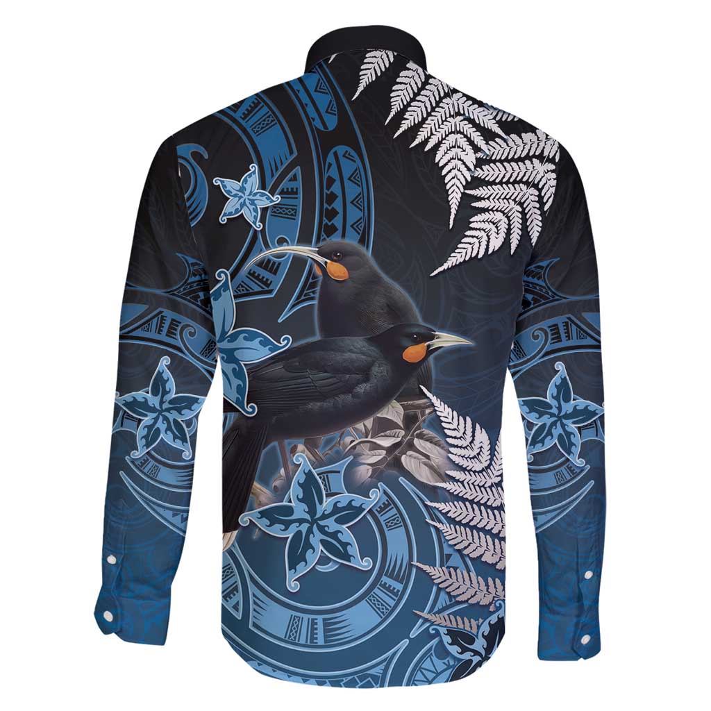 New Zealand Huia Bird Family Matching Tank Maxi Dress and Hawaiian Shirt Aotearoa Maori Pattern