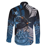 New Zealand Huia Bird Family Matching Tank Maxi Dress and Hawaiian Shirt Aotearoa Maori Pattern