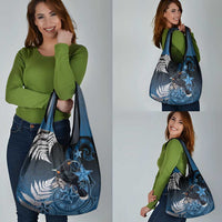 New Zealand Huia Bird Grocery Bag Aotearoa Maori Pattern