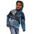 New Zealand Huia Bird Kid Hoodie Aotearoa Maori Pattern