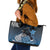 New Zealand Huia Bird Leather Tote Bag Aotearoa Maori Pattern