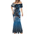 New Zealand Huia Bird Mermaid Dress Aotearoa Maori Pattern