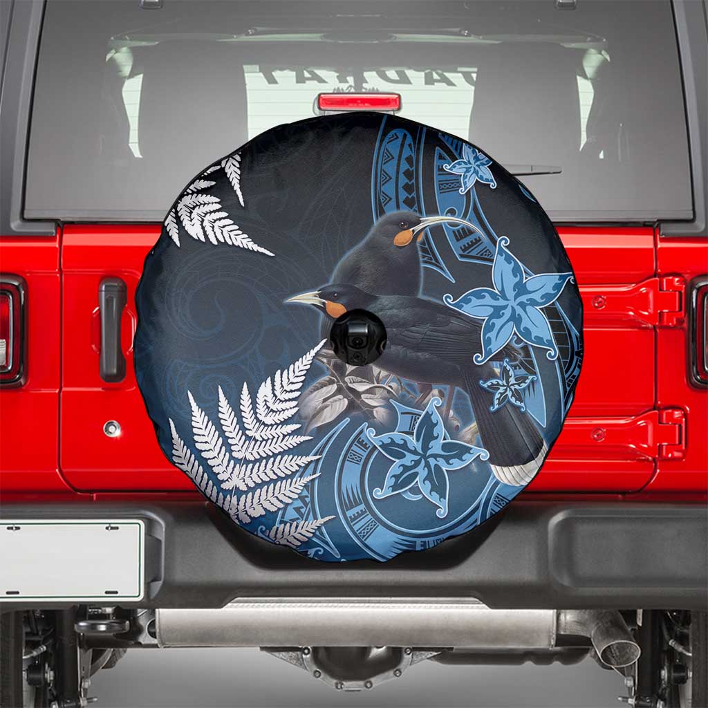 New Zealand Huia Bird Spare Tire Cover Aotearoa Maori Pattern