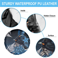 New Zealand Huia Bird Spare Tire Cover Aotearoa Maori Pattern