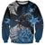 New Zealand Huia Bird Sweatshirt Aotearoa Maori Pattern