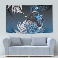 New Zealand Huia Bird Tapestry Aotearoa Maori Pattern