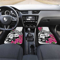 Guam Chamorro Car Mats Bougainvillea White Polynesian Tribal Pattern