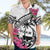 Guam Chamorro Hawaiian Shirt Bougainvillea White Polynesian Tribal Pattern
