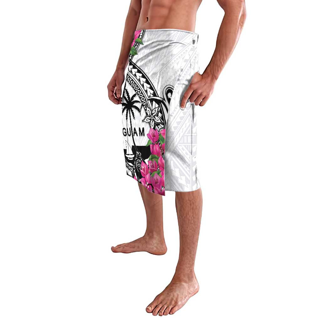 Guam Chamorro Lavalava Bougainvillea White Polynesian Tribal Pattern