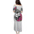 Guam Chamorro Puletasi Bougainvillea White Polynesian Tribal Pattern