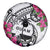 Guam Chamorro Spare Tire Cover Bougainvillea White Polynesian Tribal Pattern