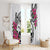Guam Chamorro Window Curtain Bougainvillea White Polynesian Tribal Pattern