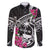 Guam Chamorro Family Matching Puletasi and Hawaiian Shirt Bougainvillea Black Polynesian Tribal Pattern
