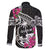 Guam Chamorro Family Matching Puletasi and Hawaiian Shirt Bougainvillea Black Polynesian Tribal Pattern