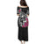 Guam Chamorro Family Matching Puletasi and Hawaiian Shirt Bougainvillea Black Polynesian Tribal Pattern